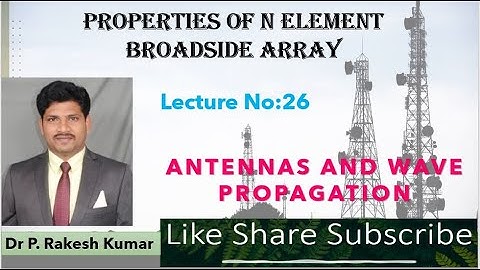 Properties of N Element Broadside Array