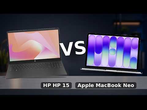 HP 15 2024 vs Apple MacBook Neo comparison video thumbnail