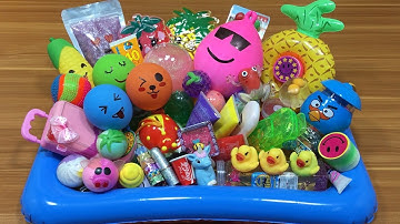 Mixing Random Things into Slime !!! Slimesmoothie Satisfying Slime Videos