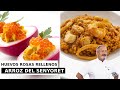 Arroz del senyoret  huevos rosas rellenos  cocina abierta de karlos arguiano