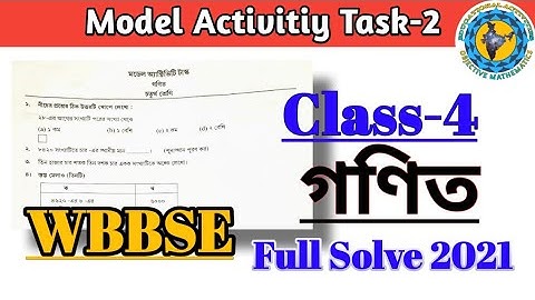 Class-4 Math(গণিত)Model Activity Task part -2 Full Solve#WBBSE‎@Educational Activities Bengali 