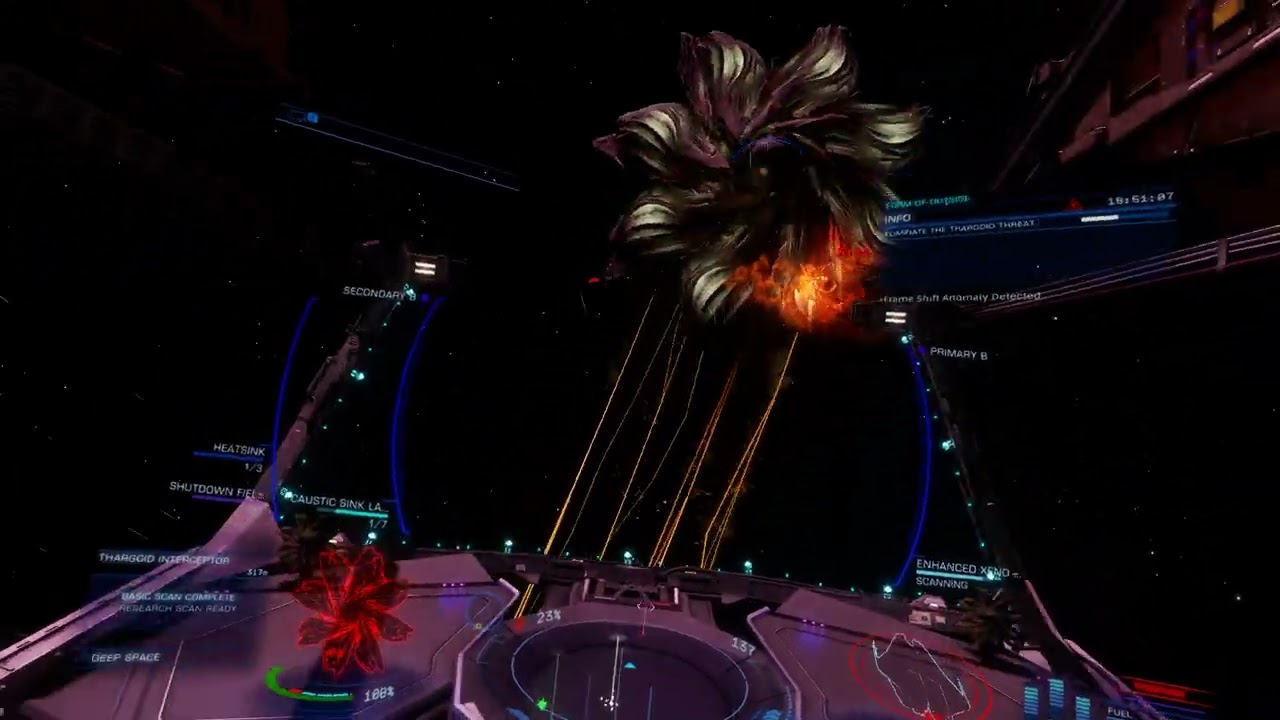 Elite Dangerous - Low intensity CZ. Almost cleared it but sensors and canopy were out.