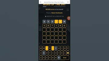 Binance Word Of The Day Answers #wotd #binancecrypto 🤑 Theme - Smart Contracts | 6 7 8 words crypto