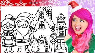 Coloring Santa & Mrs. Claus and Friends Christmas Coloring Pages | Nutcracker & Gingerbread Man