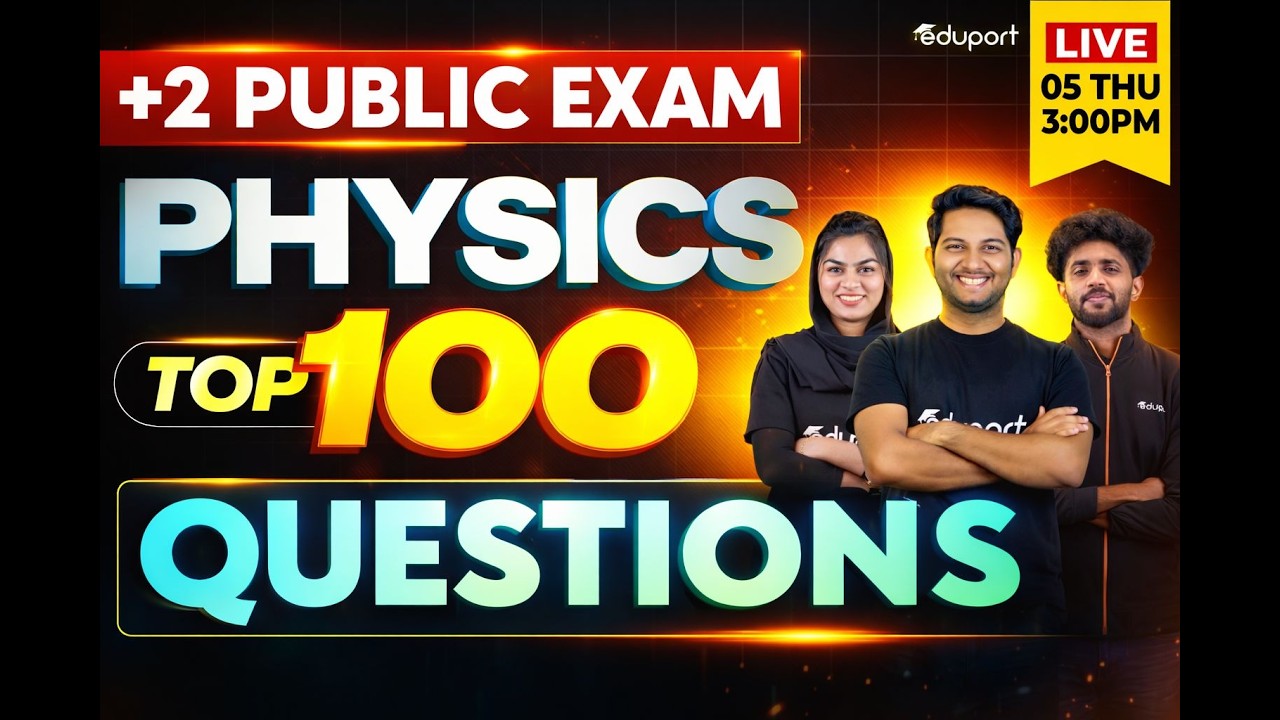 Plus Two Physics Public Exam | Top Questions | Eduport Plus Two