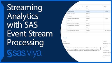 Streaming Analytics with SAS Event Stream Processing | SAS Viya Quick Start Tutorial