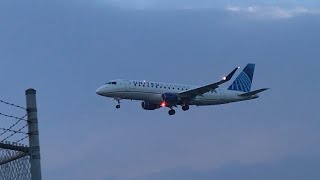 United Airlines Express Embraer E-175 Landing at Toronto Pearson Airport