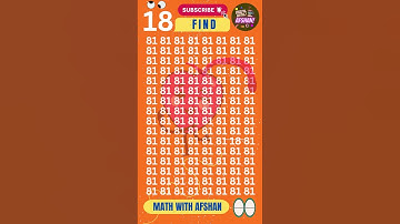 Find 👉 18 odd number puzzle🧩 IQ Level Math Puzzle #iqtest #quiz #puzzle #logicriddles  #logicpuzzle