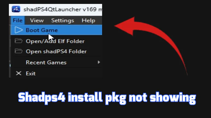 How to fix Shadps4 install pkg Not Showing