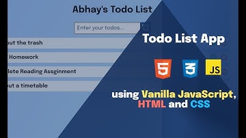 Todo List App | Vanilla JavaScript | HTML, CSS | For Beginners