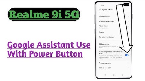 Realme 9i 5G || Wake Google Assistant Feature With Power Button