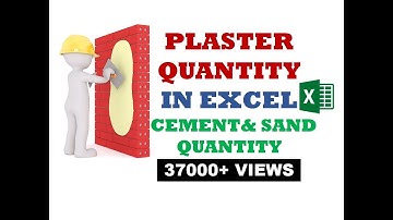Plaster Work-Estimating quantity of Cement and Sand for Plaster in Microsoft Excel-Unite Coaching
