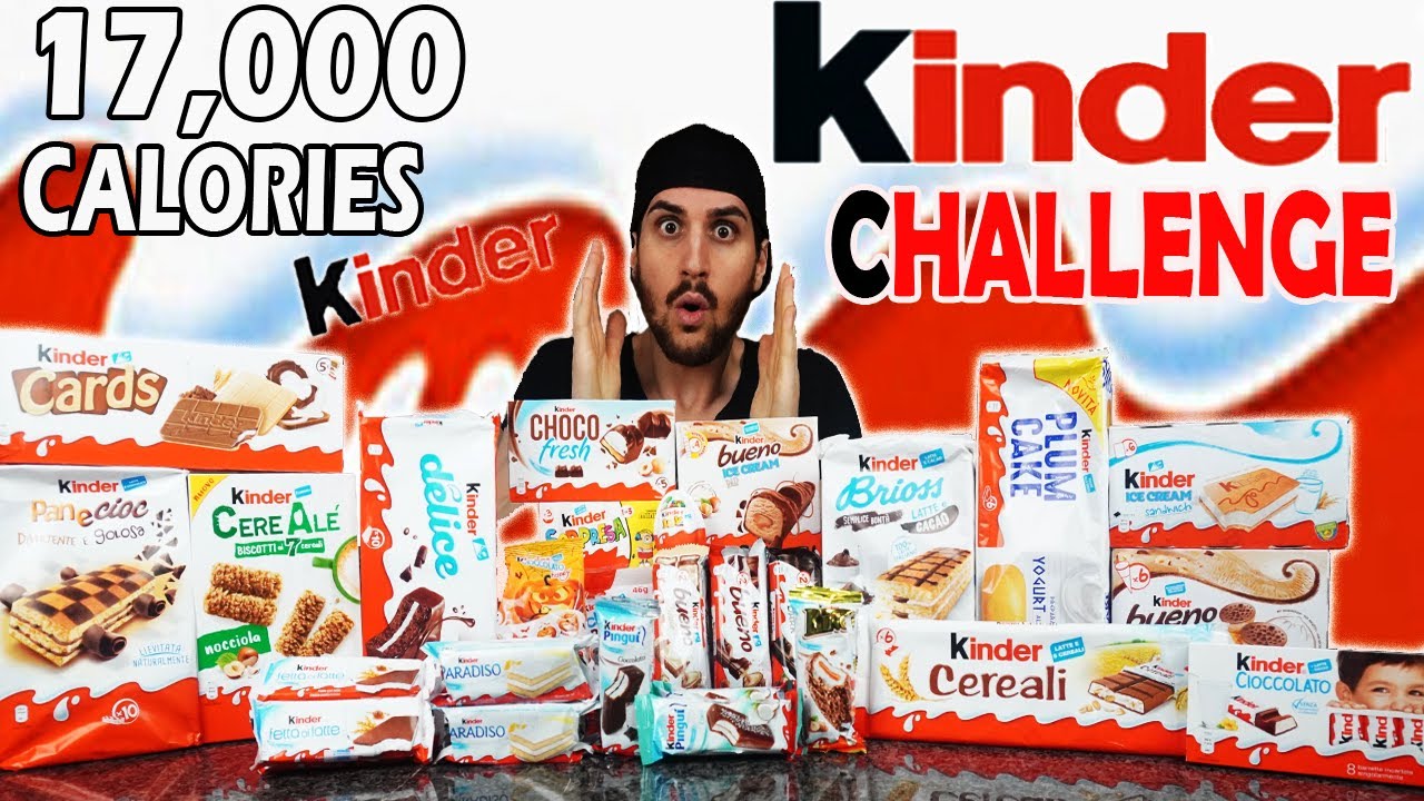 Kinder Challenge 17 000 Calorie Cheat Day Man Vs Food Pakieats Foodchallenge Kinderchallenge Youtube