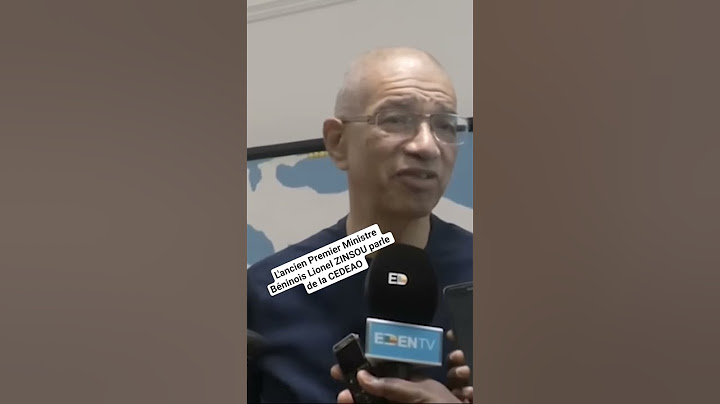 L'ancien Premier Ministre Béninois Lionel ZINSOU parle de la CEDEAO