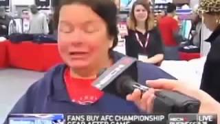 Patriots fan is a little excited