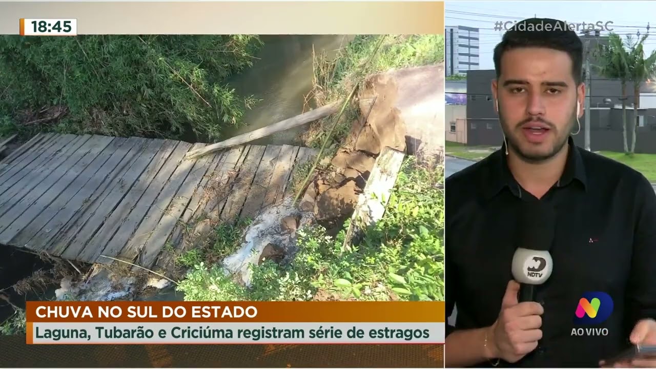 Chuva provoca estragos em vários municípios do sul de SC