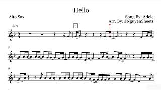 Hello - Adelle SAX ALTO