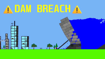 Dam Breach Simulation! (Dam Breach vs. City) | Algodoo