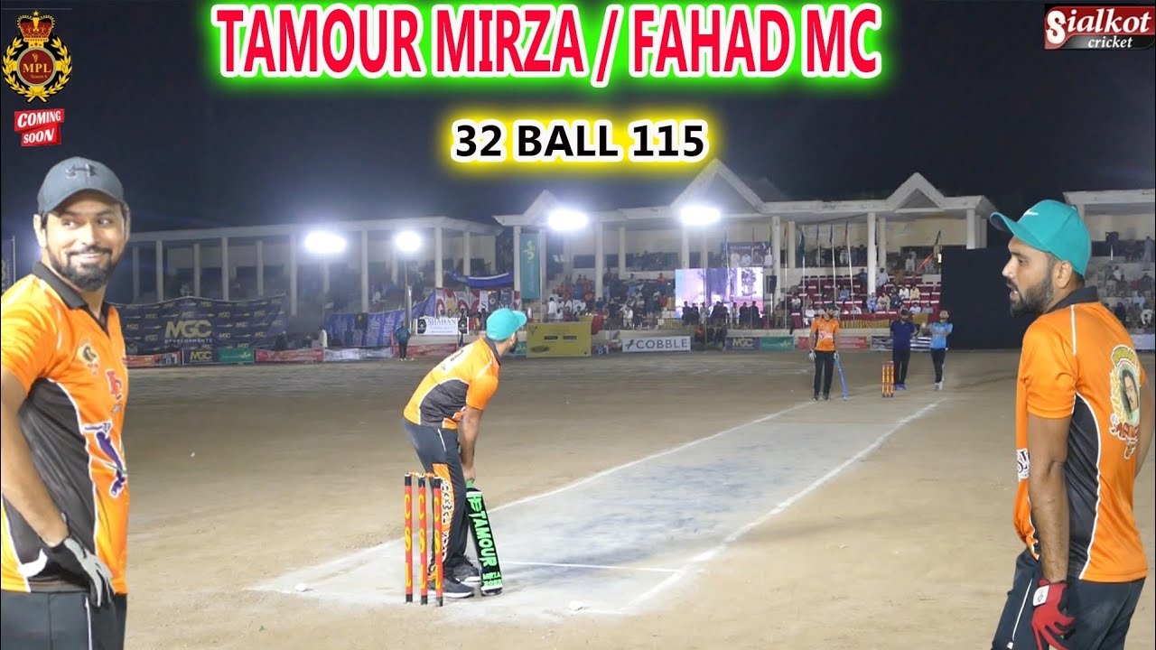 36 BALL 115 TAMOUR MIRZA FAHAD MC BIG CHASE IN CHAKWAL GREAT BATTING ...