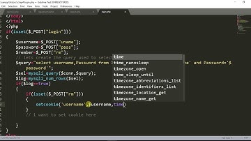 php login with session and cookie part 2