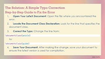 Resolving article.cls Not Found Error in LaTeX: A Simple Fix