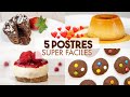 5 POSTRES FÁCILES y RÁPIDOS 🍰🍫 | ¡en menos de 5 minutos!