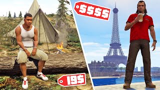 قراند 5 : عطلة 19 دولار ضد عطلة 30 ألف دولار | GTA V Cheap Holiday vs Expensive Holiday