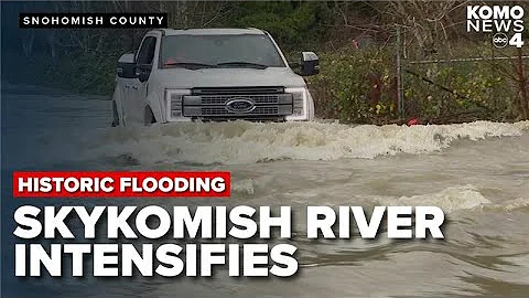 Skykomish River nears record as flooding intensifies across Snohomish County