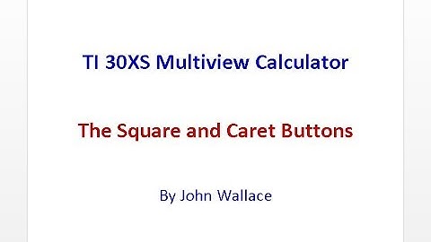 The Square and Caret Buttons