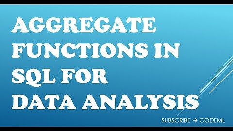 SQL Series: Aggregate Functions for Data Analysis