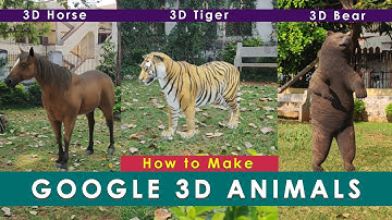 Surprise kids with Google 3d Animals AR | How to use | I tried Lion , Cheetah , Horse & Tiger in 3D