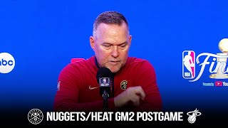 Coach Mike Malone Reacts To Nuggets\/Heat Game 2 | 2023 NBA Finals