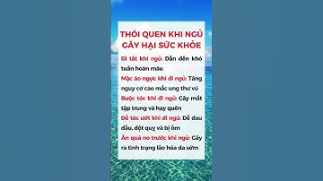 5 THÓI QUEN KHI NGỦ GÂY HẠI SỨC KHỎE #dsdaiminh #shorts #health