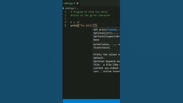 How to know ASCII number of any character in python #shorts
