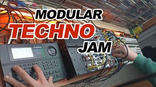 Modular Techno Jam + Alesis SR-16 + Behringer RD-9