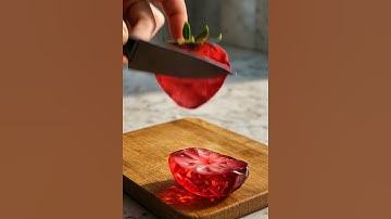 Cutting This Ruby Strawberry Sounds Too Satisfying… このルビーストロベリーを切る音…癒されすぎる。 #youtubeshorts