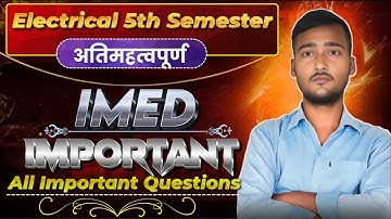 IMED All Important Question||IMED Polytechnic 5th Semester||IMED Polytechnic 5th Semester Imp. Ques