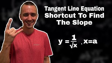 SHORTCUT to find the slope of a tangent to y=1/sqrt(x) at x=a by derivative definition