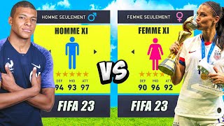 HOMME VS FEMME sur FIFA 23 🤣