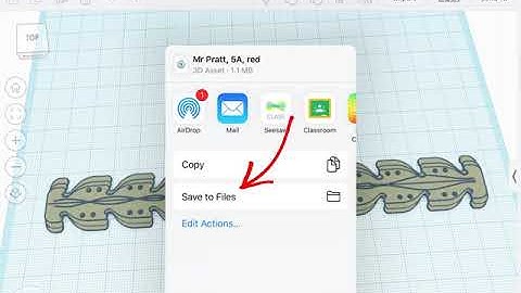 How to export TinkerCAD files on an iPad