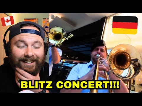 Canadian Reacts to German army band surprises visitors of a shopping mall with a blitz concert