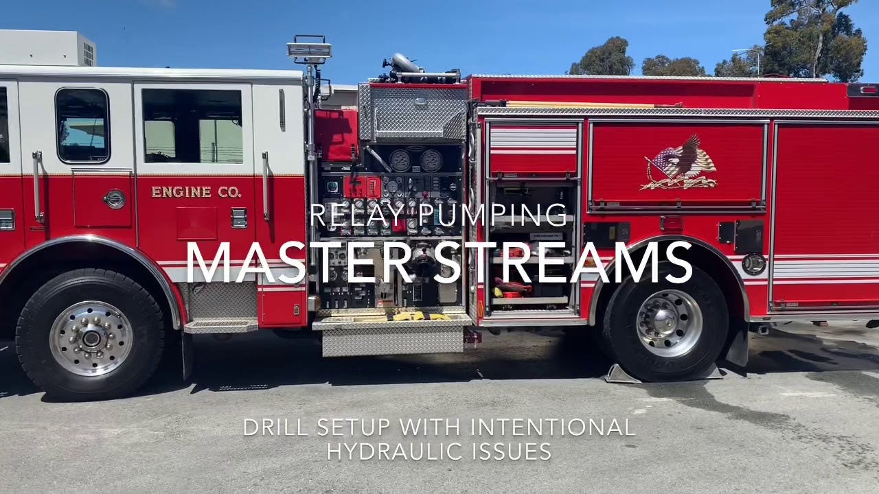 Master stream and relay pumping drill setup - YouTube