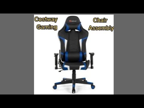 Ergonomic High Back Massage Gaming Chair with Light and Handrails - Costway