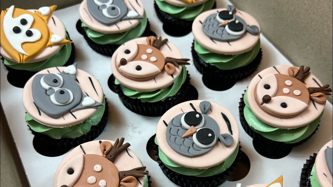 Woodland Theme Cupcakes By Aiz Baker YouTube Maxresdefault