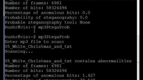 MP3 Steganalysis Demo Vid v2