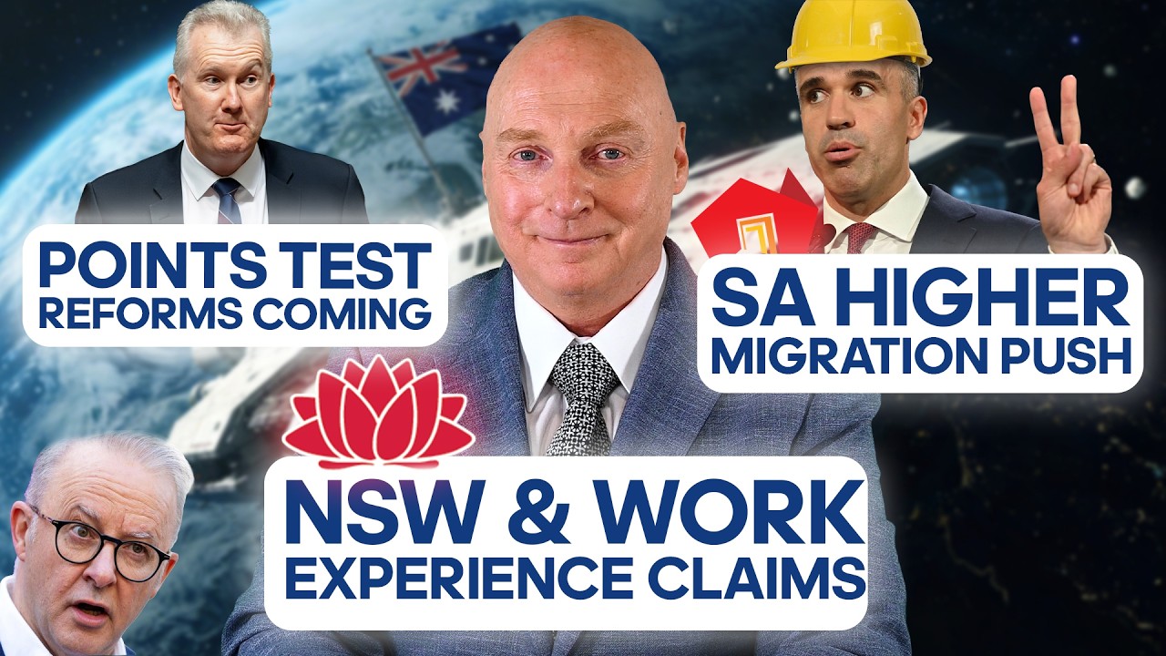 Australian Immigration Law News 21.2.26. Points Test Reform on the way + SA's needs extra migrants +