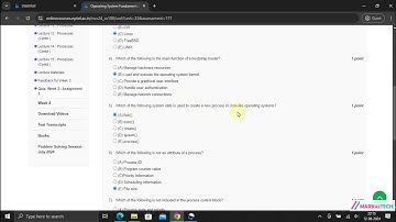 NPTEL Operating System Fundamentals Week3 Assignment 3  Solved July 2024