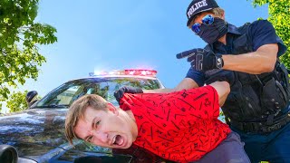 I'm ARRESTED \& Trapped Inside! Spy Ninjas Team Up w\/ Cops to Sneak Out Escaping Prison in Real Life