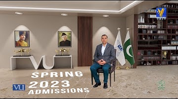 Rector VUP | a short message on VU Admissions Spring 2023 | Prof. Dr. Arshad Saleem Bhatti