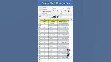 Excel Interview Question Delete Blank Row in Excel #excel #exceltips #exceltutorial #msexcel #shorts